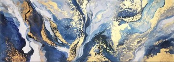 ag032 Abstract Gold Leaf Oil Paintings